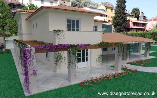3d rendering villa